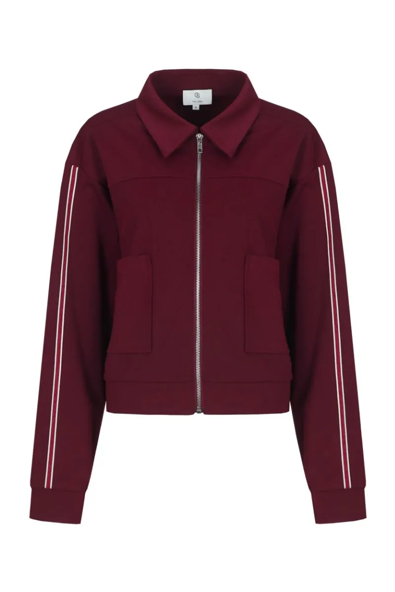 CS The Label Floor Jacket Mulberry, mulberrykleurige lange jas